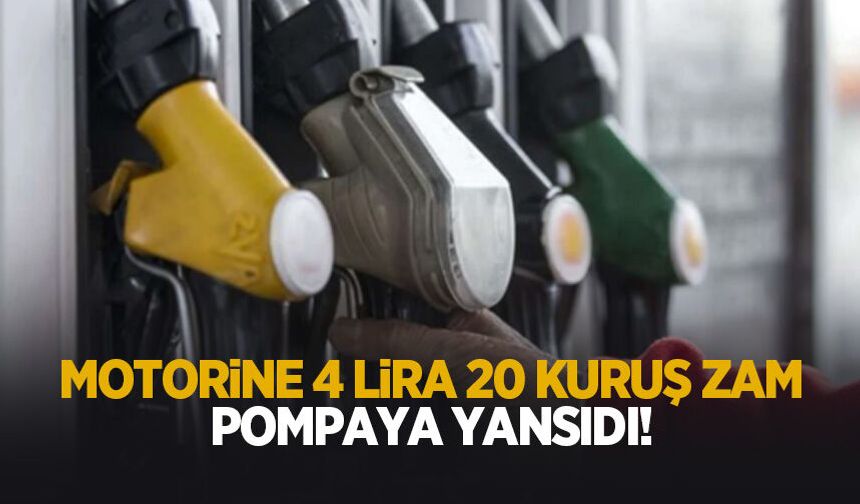Motorine büyük zam! Pompaya yansıdı