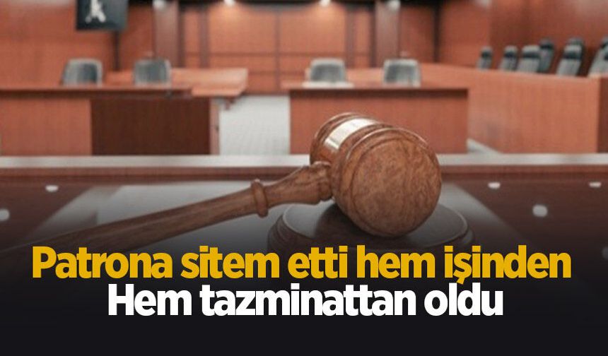 Patrona sitem etti, hem işinden hem tazminattan oldu