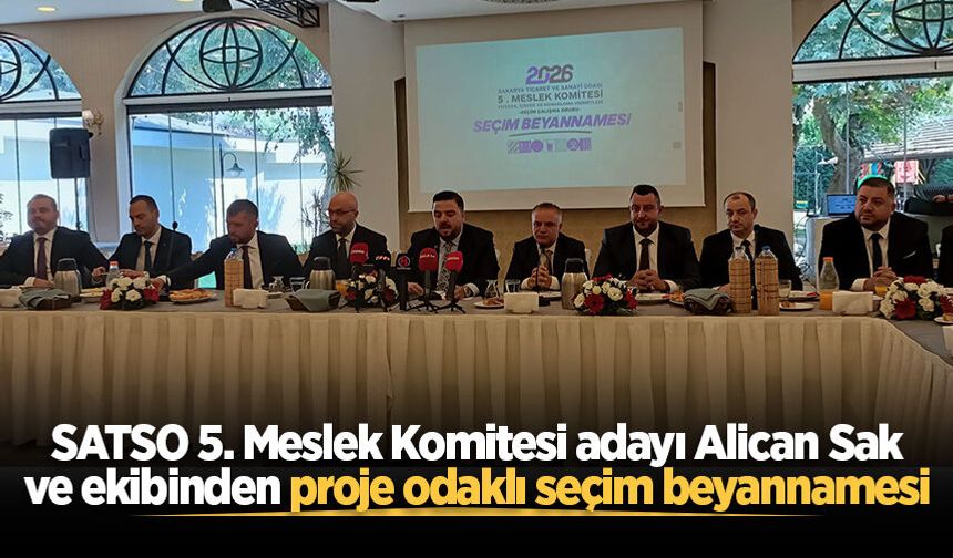 SATSO 5. Meslek Komitesi adayı Alican Sak ve ekibinden proje odaklı seçim beyannamesi