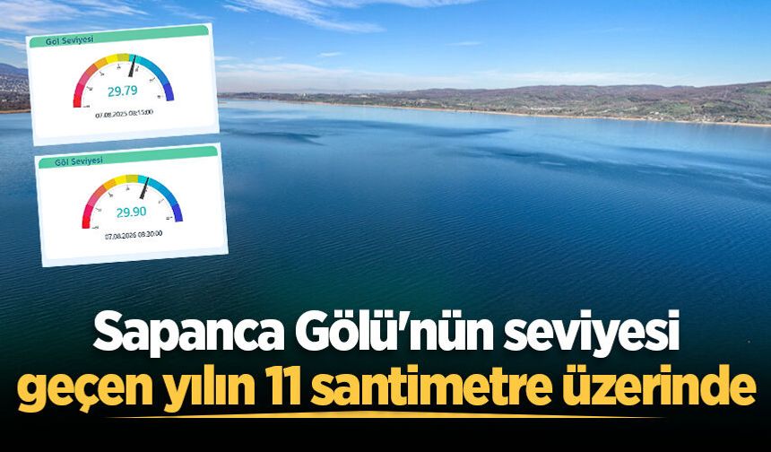Sapanca Gölü'nün seviyesi geçen yılın 11 santimetre üzerinde
