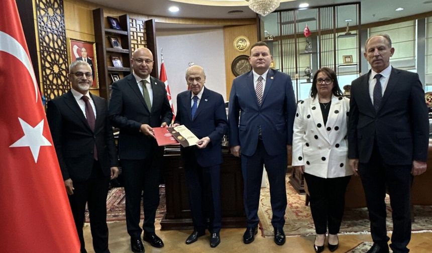Alkaş ve Bülbül’den Bahçeli’ye kongre daveti ve rapor takdimi