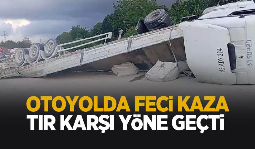 Otoyolda feci kaza