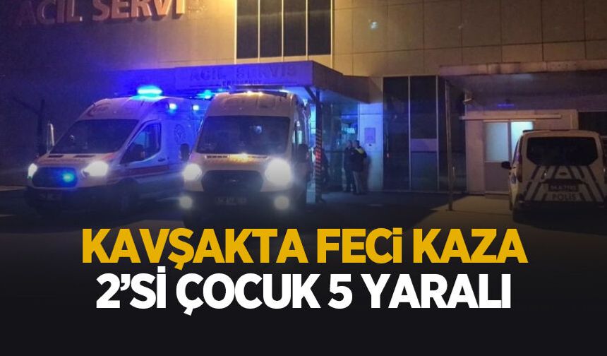 D-140’ta iki araç çarpıştı: 5 yaralı