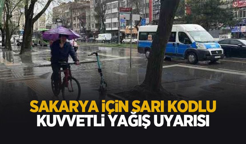 Meteoroloji’den Sakarya’ya sarı kodlu uyarı!