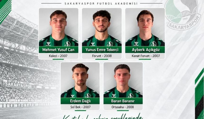 Altyapıda 5 yıldız keşfedildi: Sakarya’nın evlatları A Takım’a imza attı