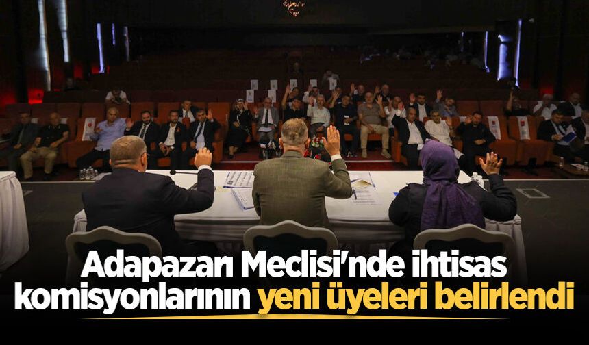 Adapazarı Meclisi'nde ihtisas komisyonlarının yeni üyeleri belirlendi