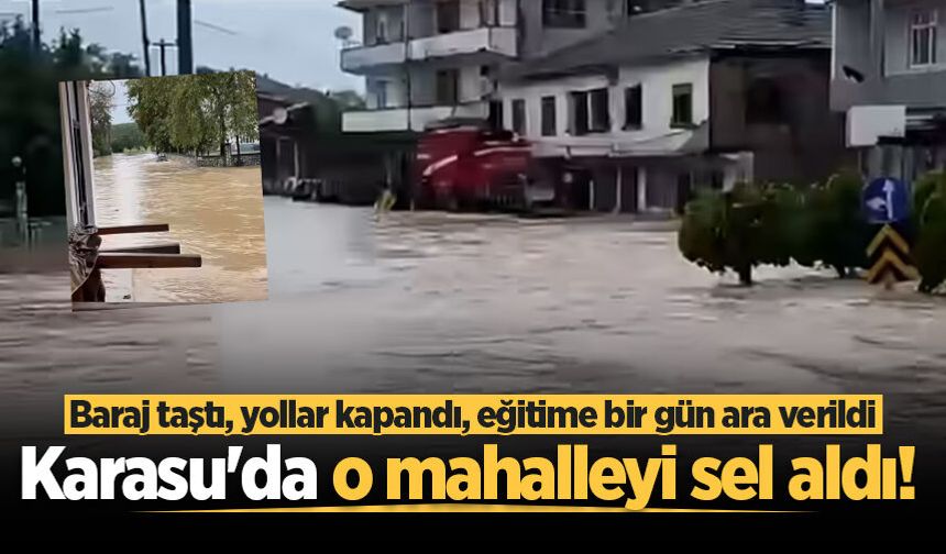 Karasu Darıçayırı'nda baraj taştı, mahalle sular altında kaldı
