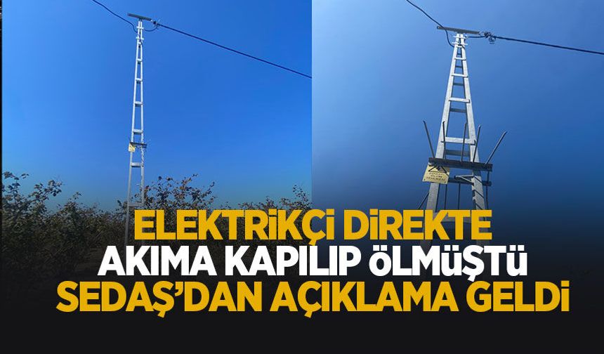 Elektrikçi direkte akımı kapılıp ölmüştü; SEDAŞ'dan açıklama geldi