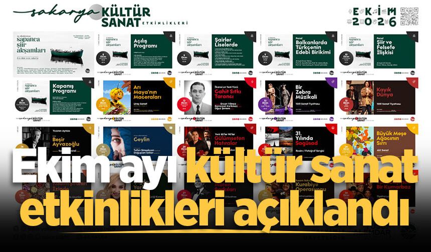 Sakarya'da Ekim ayı kültür sanat takvimi belli oldu