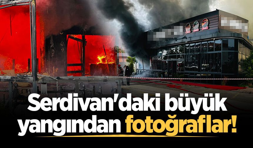 Serdivan'daki restoran yangından fotoğraflar!