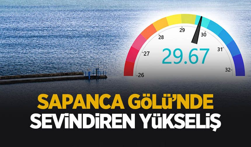 Sapanca Gölü'nde sevindiren yükseliş
