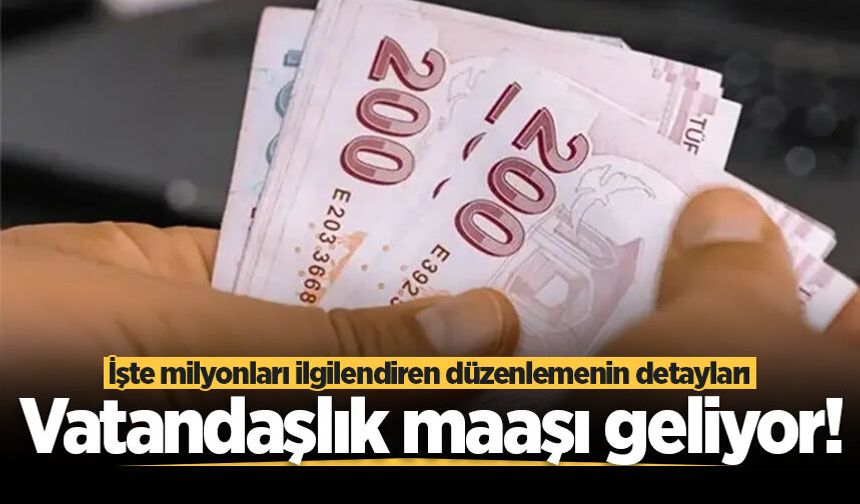 Vatandaşlık maaşı geliyor! İşte milyonları ilgilendiren düzenlemenin detayları