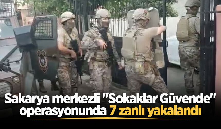 Sakarya merkezli "Sokaklar Güvende" operasyonunda 7 zanlı yakalandı