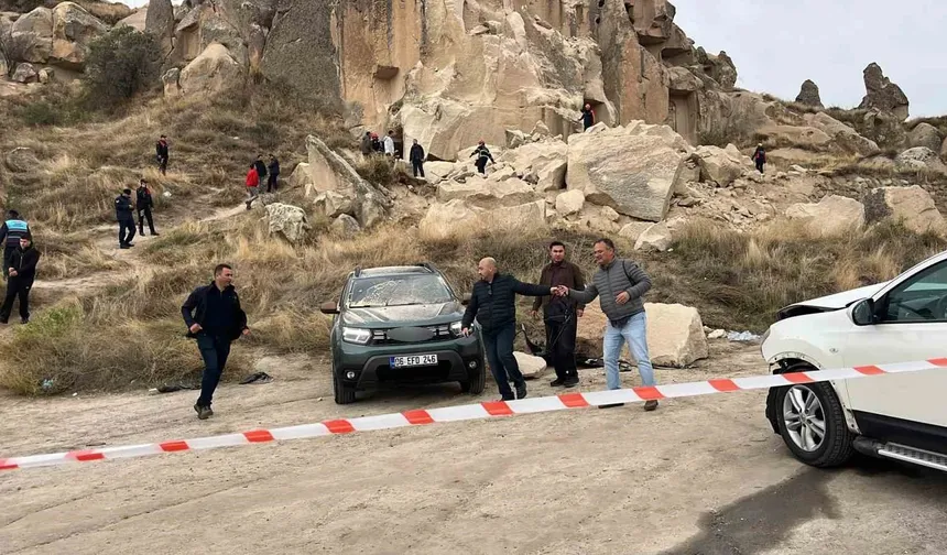 Kapadokya'da peribacası yıkıldı: Ölü ve yaralılar var