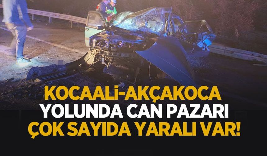 Akçakoca-Kocaali yolunda can pazarı! Çok sayıda yaralı var