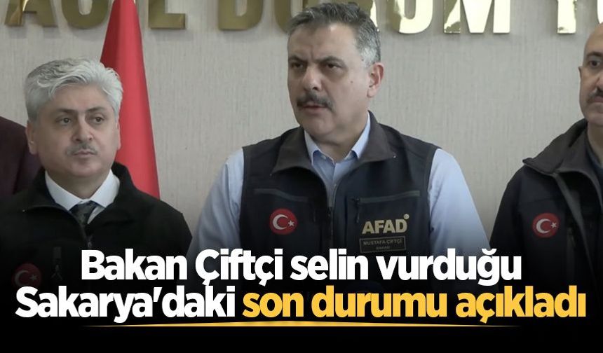 Bakan Çiftçi selin vurduğu Sakarya'daki son durumu açıkladı