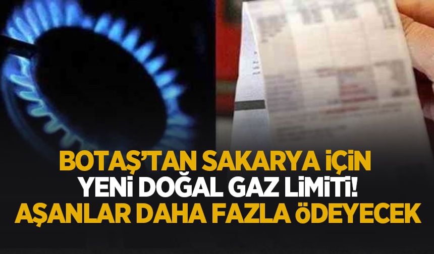 Sakarya'nın doğalgaz limitleri güncellendi! Bu limitleri aşanlar fazla ödeyecek