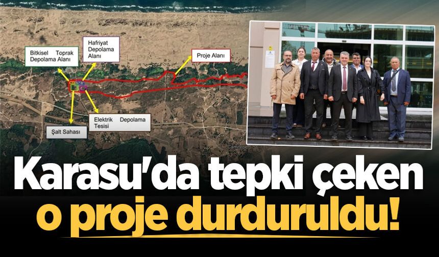Karasu'da tepki çeken o proje durduruldu!