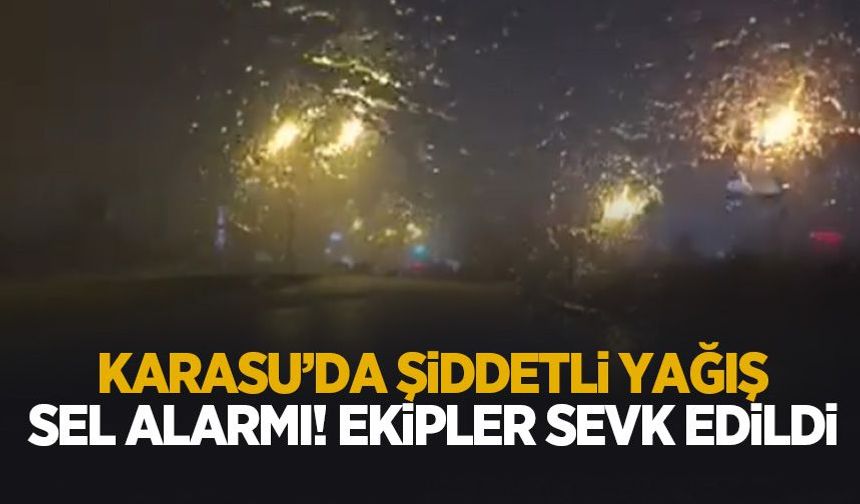 Karasu'da şiddetli yağış