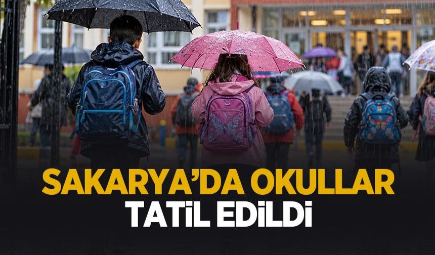 Sakarya'da okullar tatil edildi