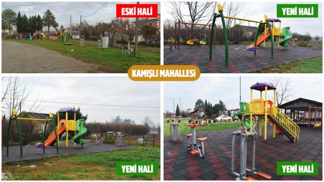 Erenler'de çocuk parkları yenileniyor