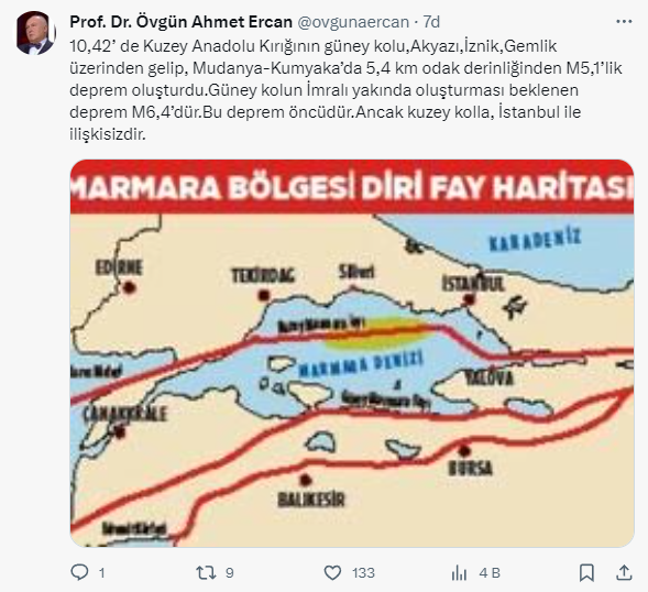 Ahmet Ercan Dan Marmara Depremiyle Ilgili Ilk 16593437 1288 M