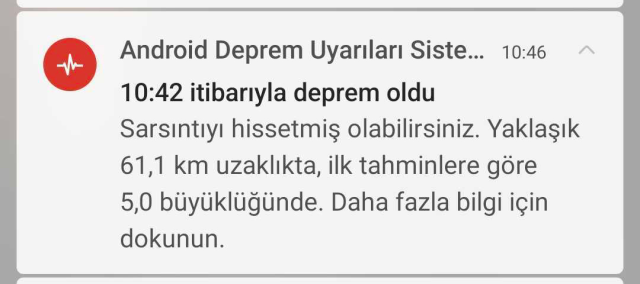 Marmara Daki Deprem Oncesi Android Telefonlara 16593257 1971 M