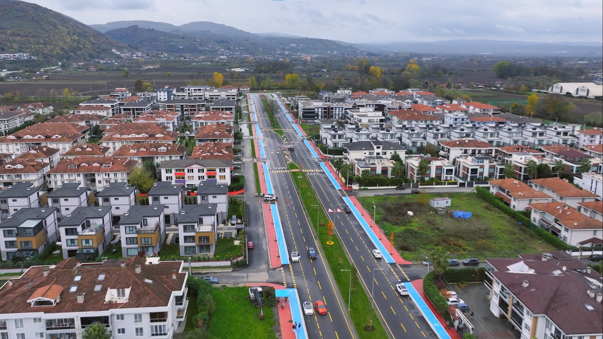 Şehrin Yeni Duble Yolu 1. Cadde Işıl Işıl Oldu