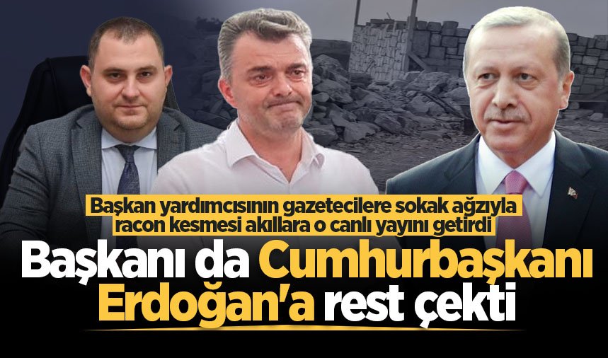 Başkan yardımcısının gazetecilere sokak ağzıyla racon kesmesi akıllara o canlı yayını getirdi