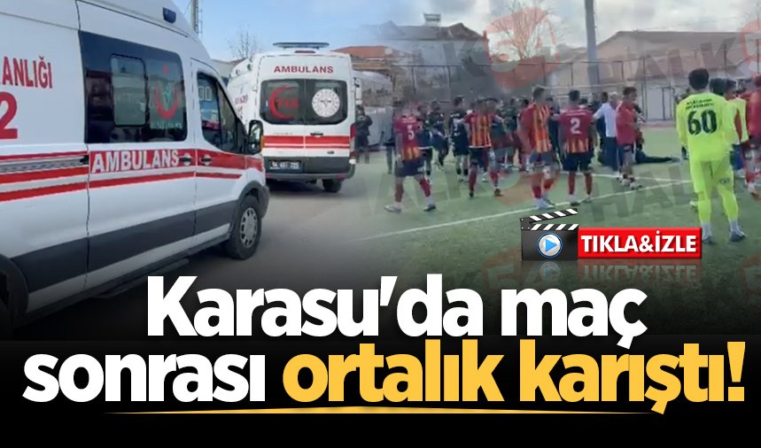 Karasu'da maç sonrası ortalık karıştı!