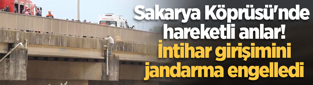 Sakarya Köprüsü'nde hareketli anlar! İntihar girişimini jandarma engelledi