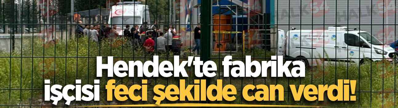 Hendek'te fabrika işçisi feci şekilde can verdi!