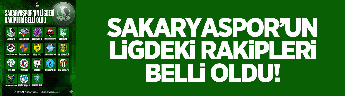 Sakaryaspor'un ligdeki rakipleri belli oldu