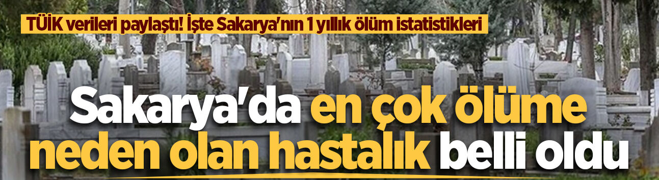 TÜİK verileri paylaştı! İşte Sakarya'nın 1 yıllık ölüm istatistikleri