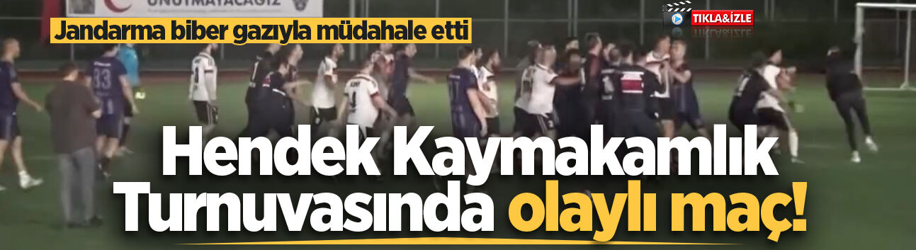 Hendek Kaymakamlık Turnuvasında olaylı maç! Saha bir anda karıştı