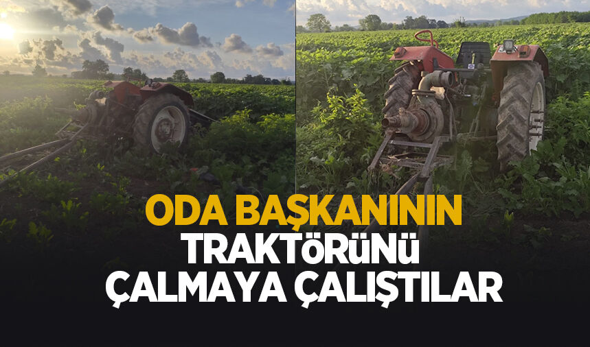 Ziraat Odası Başkanı'nın traktörünü çalmaya kalktılar