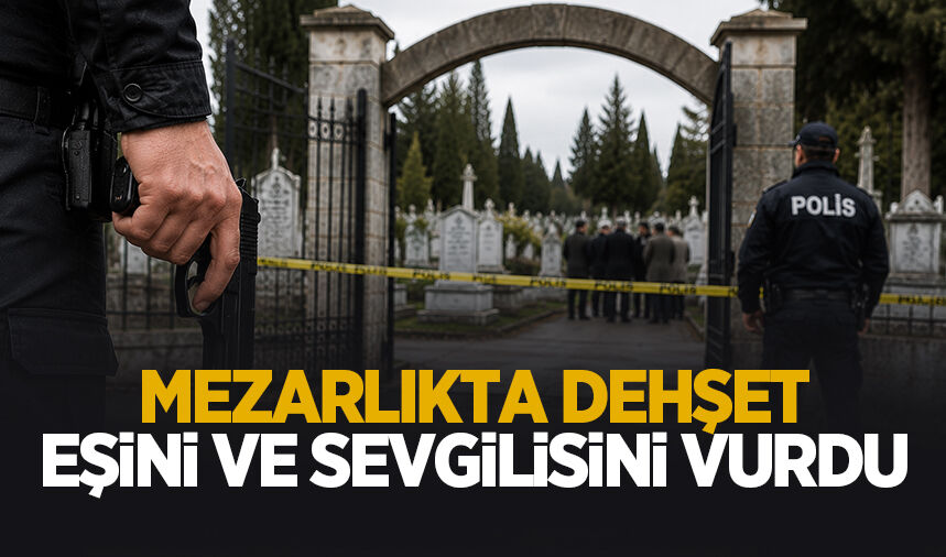 Mezarlıkta dehşet: Kendisinden ayrılan eşini ve sevgilisini vurdu