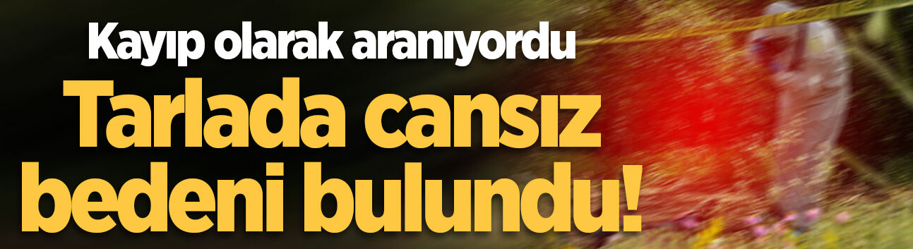 Kayıp olarak aranıyordu, tarlada cansız bedeni bulundu!