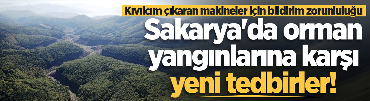 Sakarya'da orman yangınlarına karşı yeni tedbirler! Kıvılcım çıkaran makineler için bildirim zorunluluğu