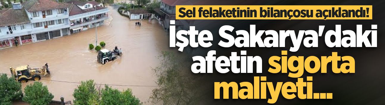 Sel felaketinin bilançosu açıklandı! İşte Sakarya'daki afetin sigorta maliyeti...