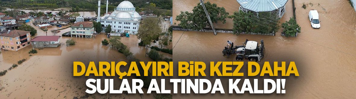 Darıçayırı'nı bir kez daha sel vurdu