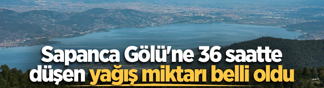 Sapanca Gölü'ne 36 saatte düşen yağış miktarı belli oldu