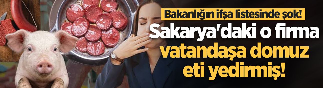 Bakanlığın ifşa listesinde şok! Sakarya'daki o firma vatandaşa domuz eti yedirmiş!