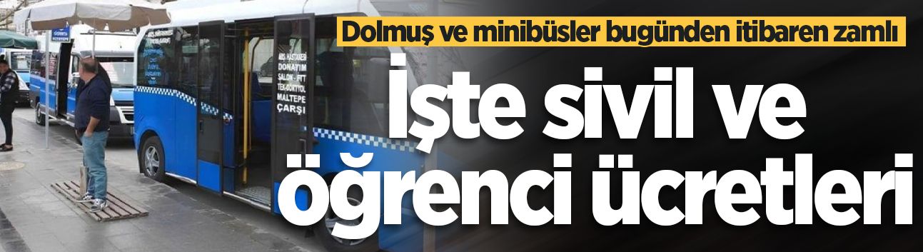 Sakarya'da dolmuş ve minibüs ücretleri zamlandı
