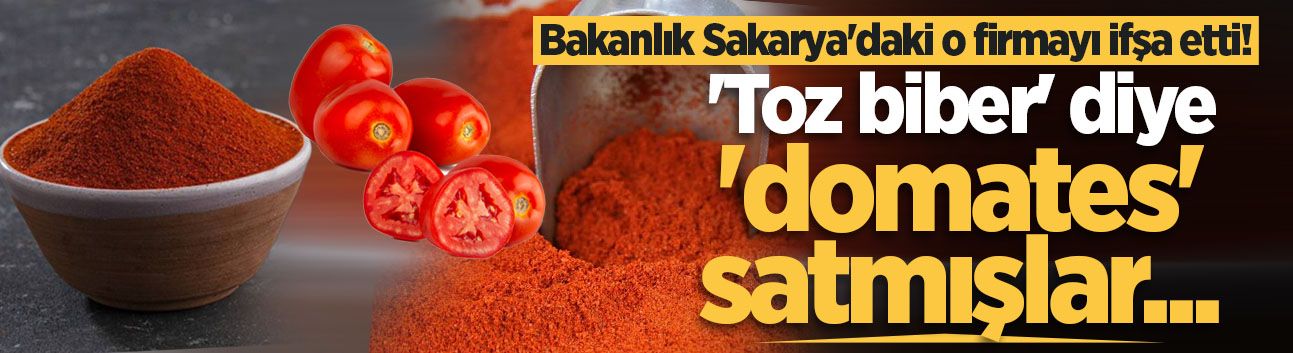 Bakanlık Sakarya'daki o firmayı ifşa etti! 'Toz biber' diye 'domates' satmışlar...