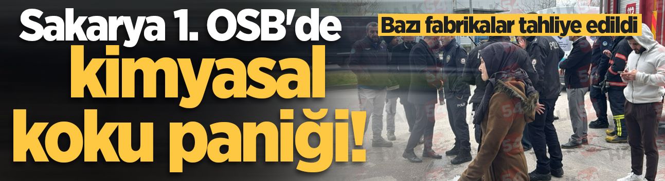 Sakarya 1. OSB'de kimyasal koku paniği! Bazı fabrikalar tahliye edildi