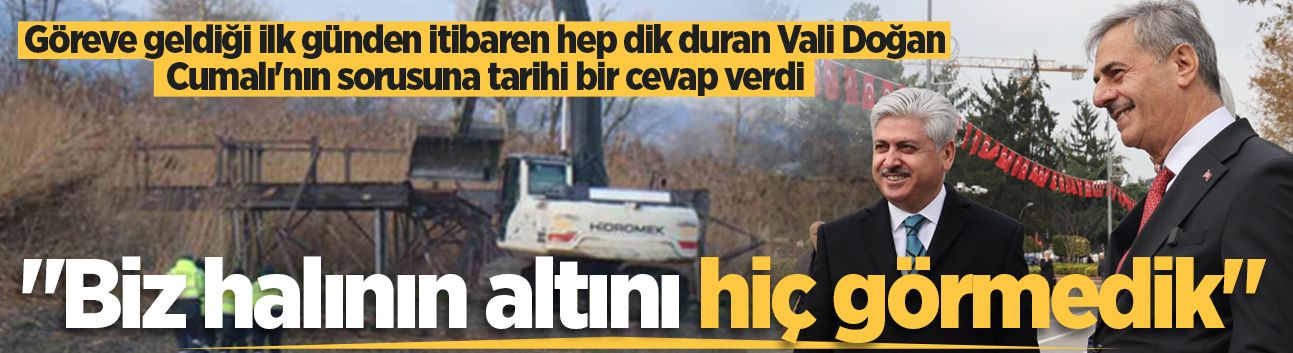 Vali Doğan: "Biz halının altını hiç görmedik"