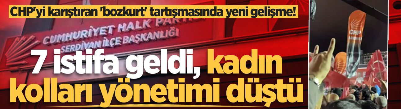 CHP'yi karıştıran 'bozkurt' tartışmasında yeni gelişme! 7 istifa geldi, kadın kolları yönetimi düştü