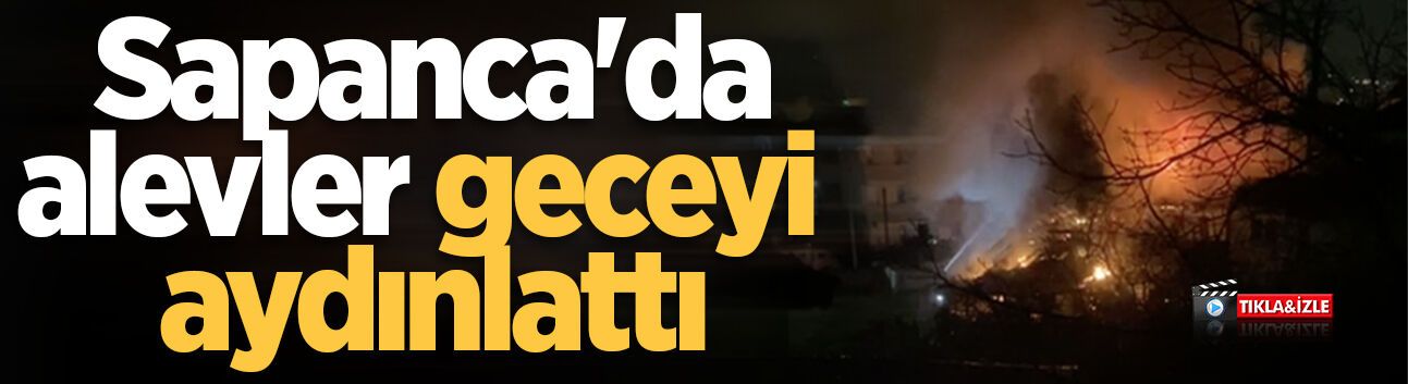 Sapanca’da gece yarısı korkutan yangın